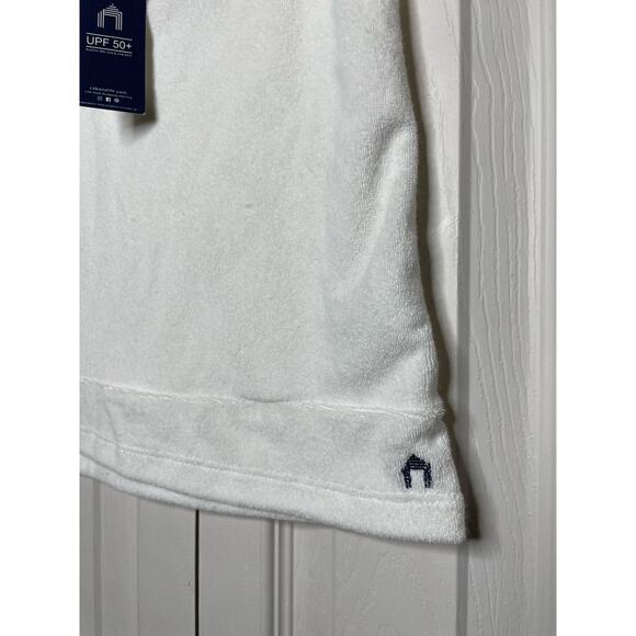 NEW CabanaLife Toddler Girl White Terry Cloth Swim Cover Up Size 2T UPF 50+ - Picture 3 of 8
